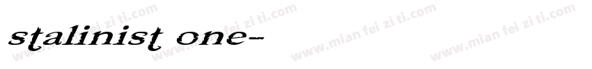 stalinist one字体转换